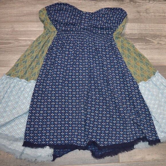 Free People Across The Sea Strapless Tunic - Indigo Sleeveless Boho Small - Picture 9 of 15